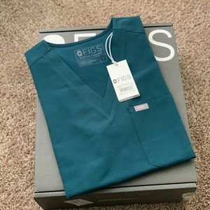 *NWT* Figs Catarina Scrub Top Caribbean Blue